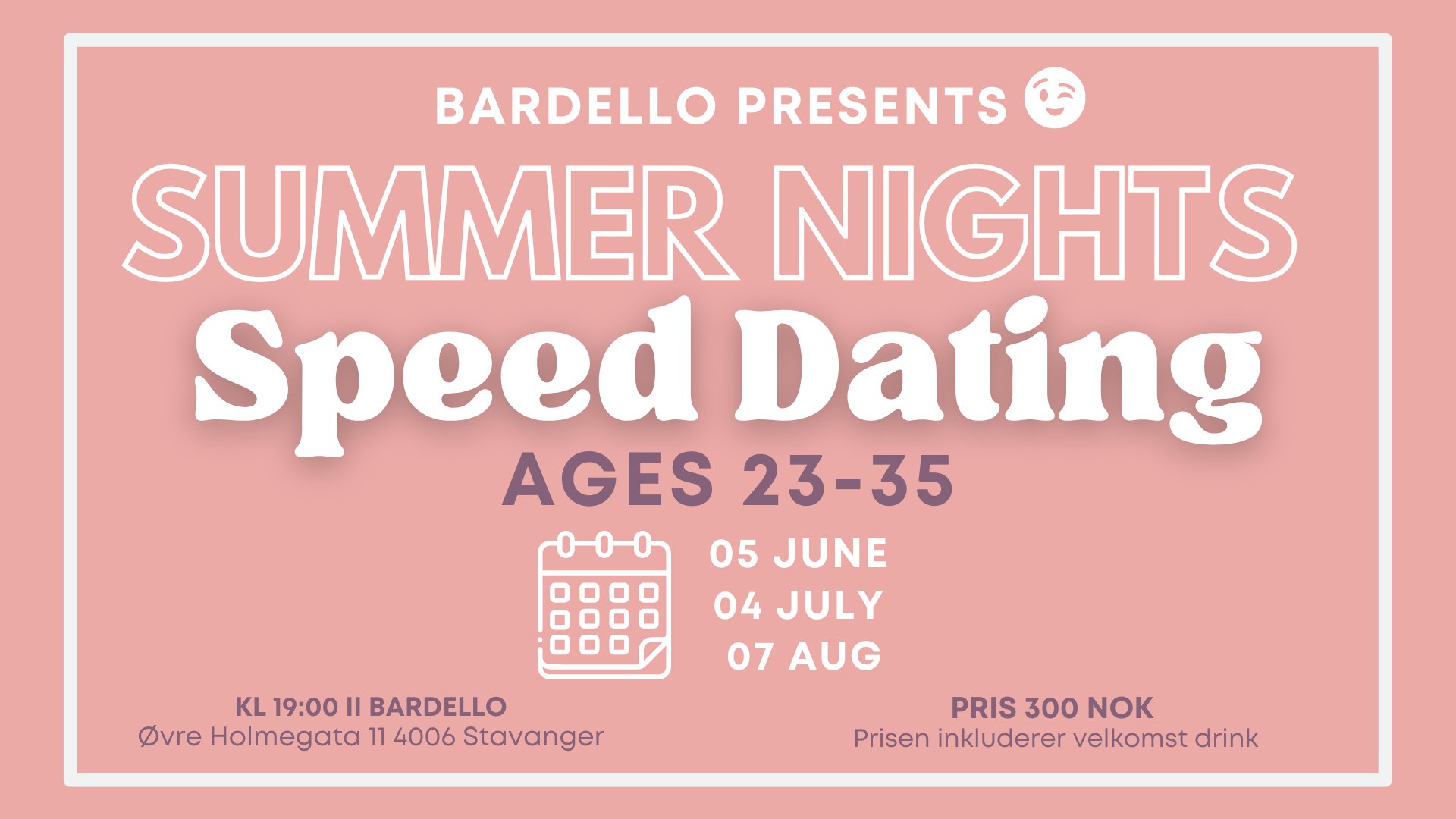Speed ​​Dating Ticket - 07 Aug : Ages 23-35